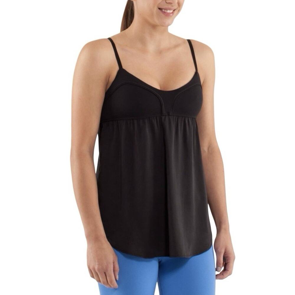 Lululemon Bliss Tank Top Black Womens Size 6 Spaghetti Strap Built In Shelf Bra - Picture 2 of 6